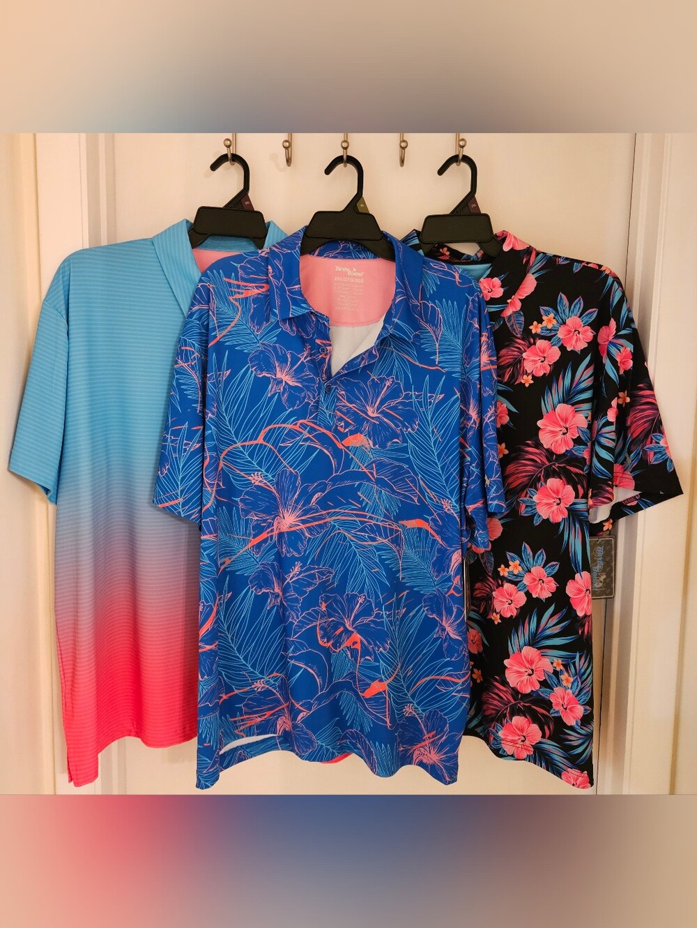 Lot of 3 Birdie Bound Men's Golf Polo Shirts - Size 2XL